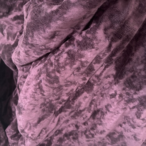 Comforter & pillow cases king sized crushed velvet quilted satiny silky shimmer - Picture 8 of 11